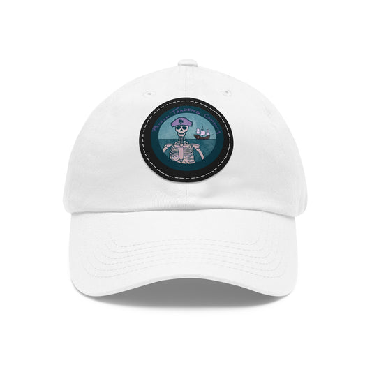 Dad Hat with Leather Patch (Round)